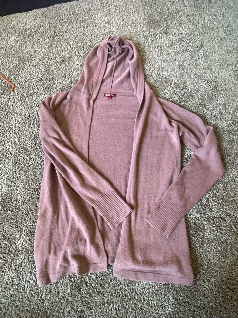 Meron Hooded Open-Front Sweater